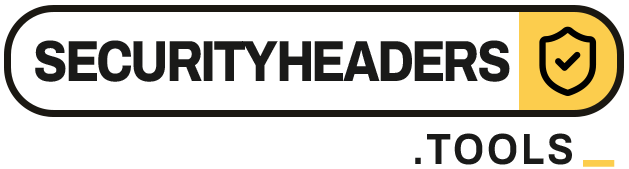 Search bar shaped SECURITYHEADERS.TOOLS logo with a shield icon